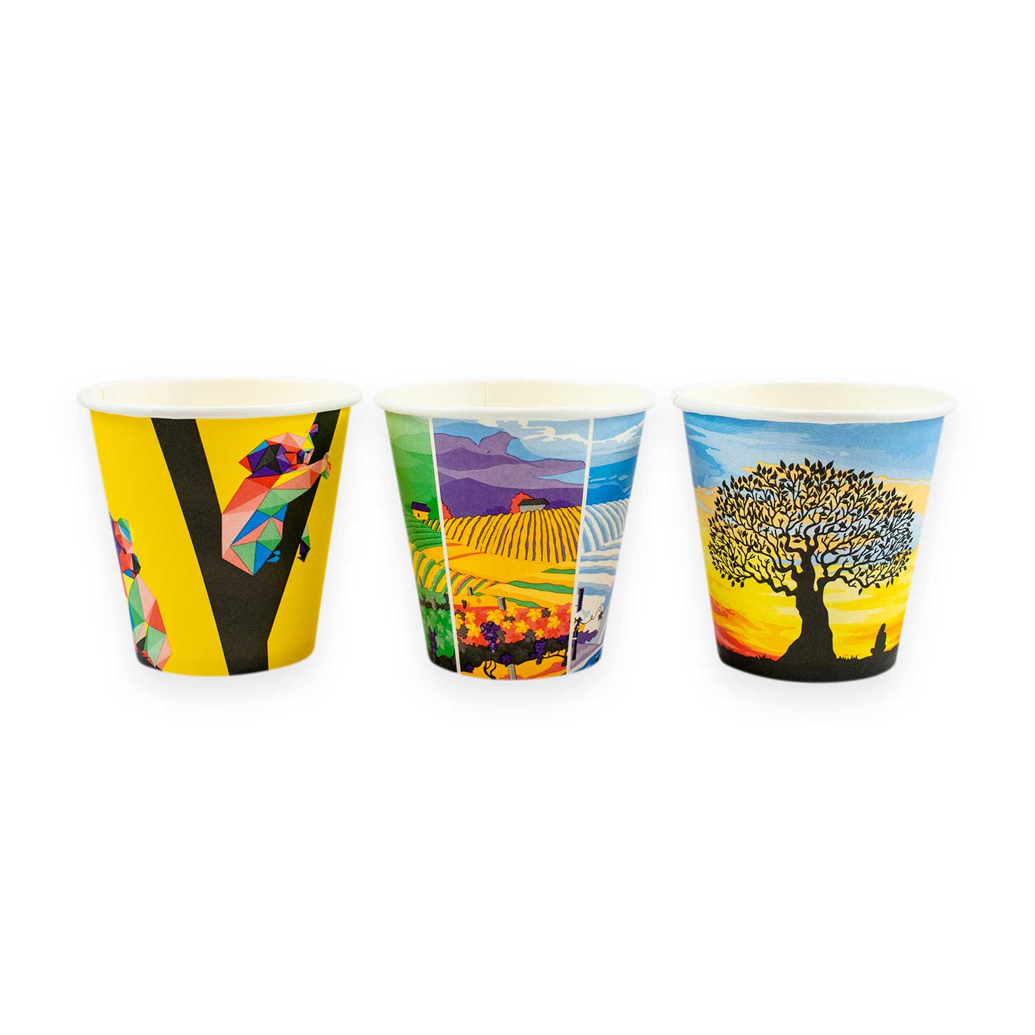 Sustain Aqueous Hot Cup Single Wall 8oz Wide - CT/1000 Disposable Cups Carton of 1000 