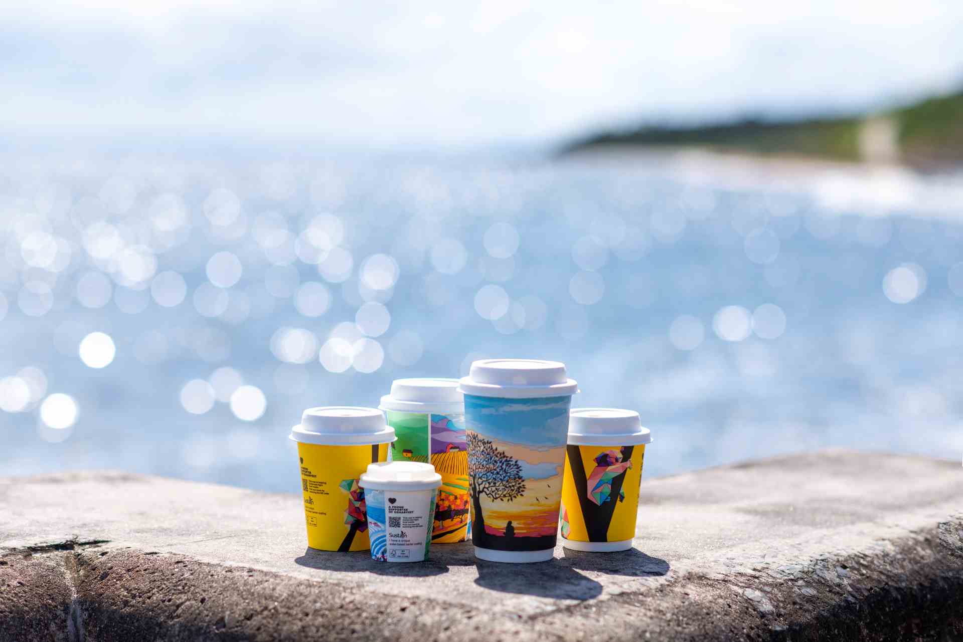 Sustain's OzHarvest Collection: Artfully Designed Paper Cups for Your Business