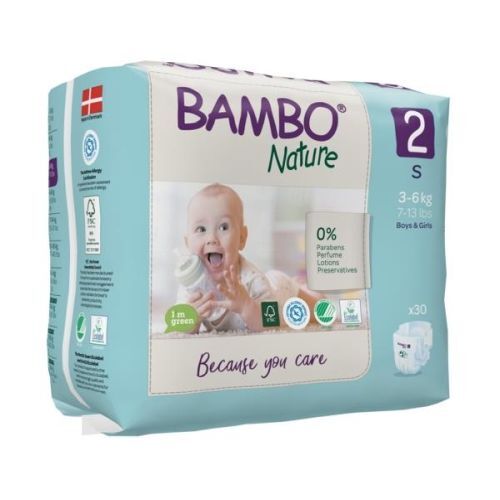 Bambo Nature Bambo Nature Nappies Size 2 3-6KG - CT/180 Healthcare Carton of 180 