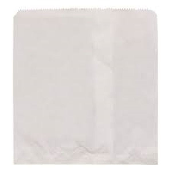 Detpak Bag Flat #1 Square Paper 187x175 Strung - PK/500  White Pack of 500