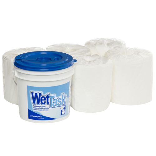 Kimberly-Clark Kimberly-Clark Kimtech Wettask Hydroknit Sanitising Wipes And Bucket System - CT/6 cleaning & washroom supplies  
