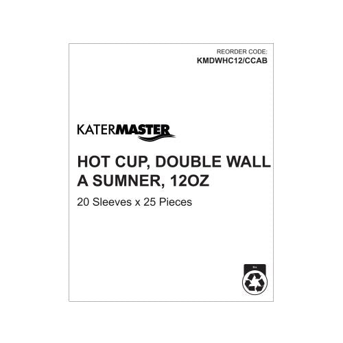Katermaster Katermaster Hot Cup Double Wall 12oz - CT/500 Disposable Food Packaging  