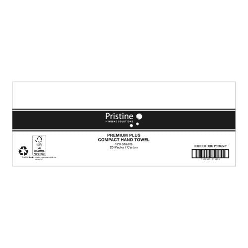 Pristine Pristine Premium Plus Compact Hand Towel - CT/20 Cleaning & Washroom Supplies  