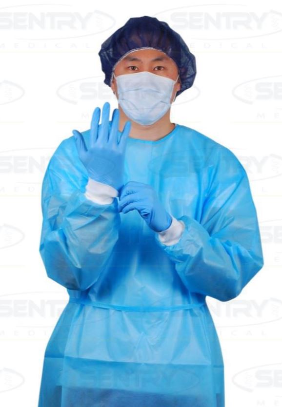 Sentry Medical Sentry Owear Gown Imperv Soft Cuff Blue CT/50 Safety & PPE  