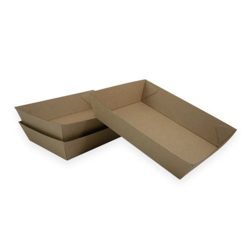 Sustain Sustain Food Tray #3 Brown - CT/240 Disposable Food Packaging  