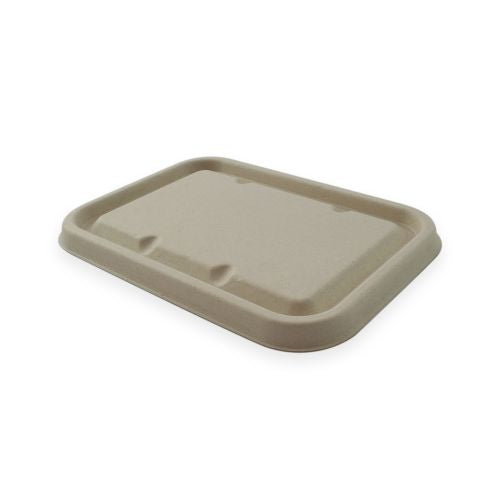 Sustain Sustain Sugarcane Lid Natural For Rectangular Container 500-1000ml - CT/500 Disposable Food Packaging  