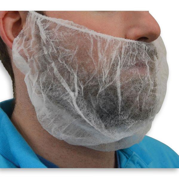 Allcare Allcare Beard Cover Doublerloop White 18" - CT/500 Safety & PPE  