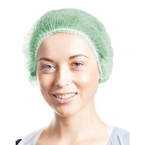 Allcare Allcare Cap Beret Crimped Elastic Double Green 21" - CT/1000 Safety & PPE  