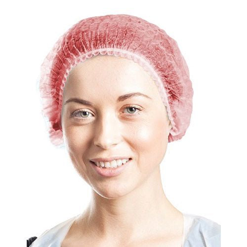 Allcare Allcare Cap Beret Crimped Double Elastic Red 21" - CT/1000 Safety & PPE  