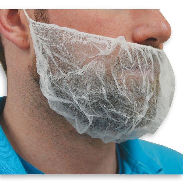 Allcare Allcare Beard Cover Singlerloop White 18" - CT/500 Safety & PPE  