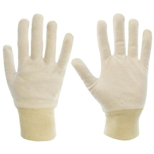 Allcare Allcare Glove Cotton Interlock Knit Cuff White - PK/12 Safety & PPE  