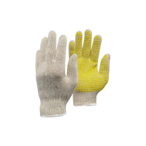 Allcare Allcare Glove Polycotton Dot White/Yellow - PK/12 Safety & PPE  