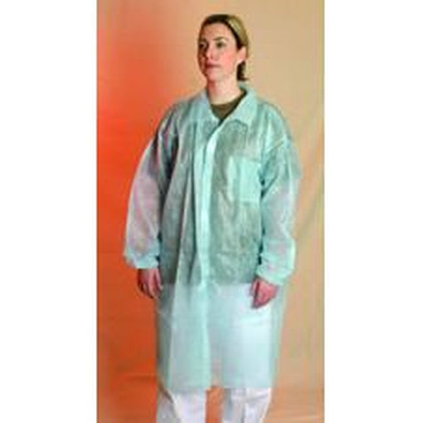 Allcare Allcare Labcoat Polypropylene Velcro XL - CT/50 Safety & PPE Blue Carton of 50