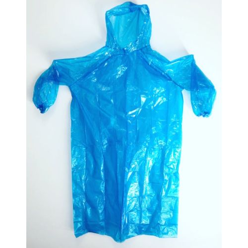 Allcare Allcare Poncho Low Density PE With Hood Disposable Blue - CT/200 Safety & PPE  