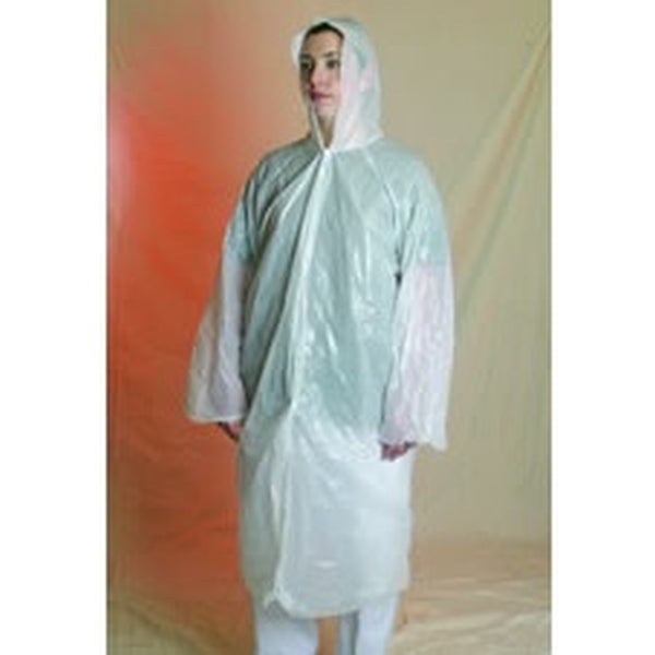 Allcare Allcare Poncho with Hood and Sleeves White 125x80 - CT/200 Safety & PPE  