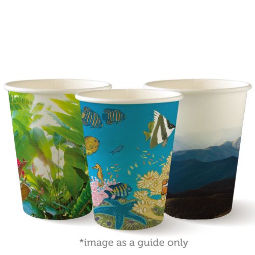 BioPak BioPak Cup Single Wall Art Series 12oz - CT/1000 Disposable Food Packaging Carton of 1000 