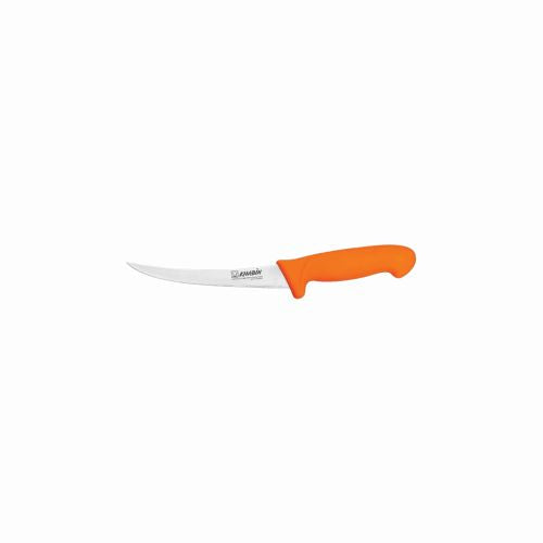 Khabin Khabin Knife Boning Narrow and Curved Orange - Each Kitchen Equipment 5in Each