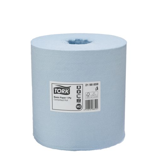Tork Tork Basic Paper 1ply Blue Centerfeed M2 Roll - CT/6 Bathroom Supplies Carton of 6 