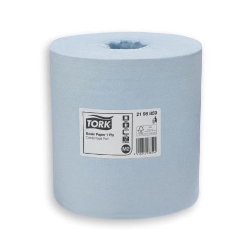 Tork Tork Basic Paper 1ply Blue Centerfeed M2 Roll - CT/6 Bathroom Supplies  