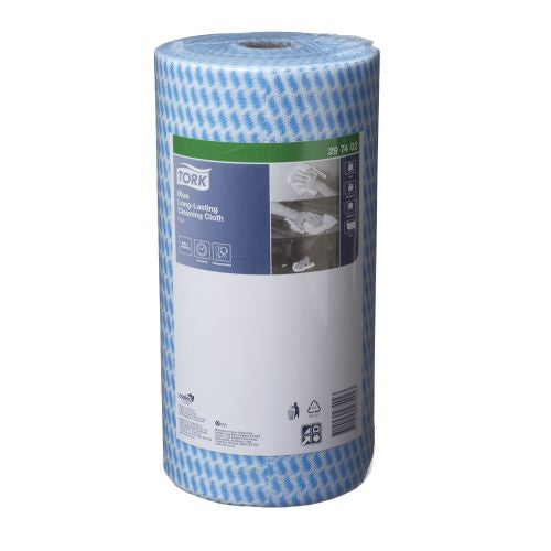 Tork Tork Blue Heavy-Duty Colour Coded Cleaning Cloth Roll Blue - CT/4 Cleaning & Washroom Supplies  