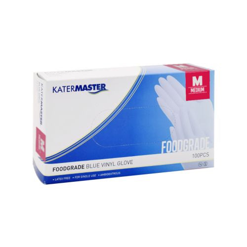 Katermaster Katermaster Glove Vinyl Powdered Blue - BX/100 Safety & PPE  