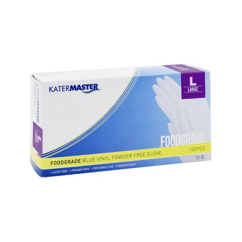 Katermaster Katermaster Glove Vinyl Powder Free - BX/100 Safety & PPE Large Box of 100