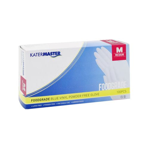 Katermaster Katermaster Glove Vinyl Powder Free - BX/100 Safety & PPE Medium Box of 100