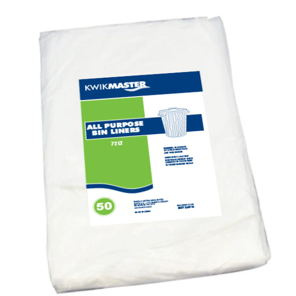 Kwikmaster Kwikmaster Bin Liner All Purpose - CT/500 Cleaning Products  