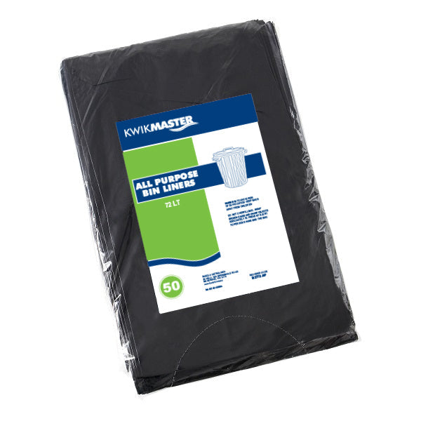 Kwikmaster Kwikmaster Bin Liner All Purpose - CT/500 Cleaning Products  