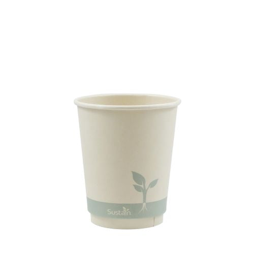 Sustain Sustain Cup Hot Double Walled Bamboo - CT/500 Bags & Takeaway 8oz Carton of 500