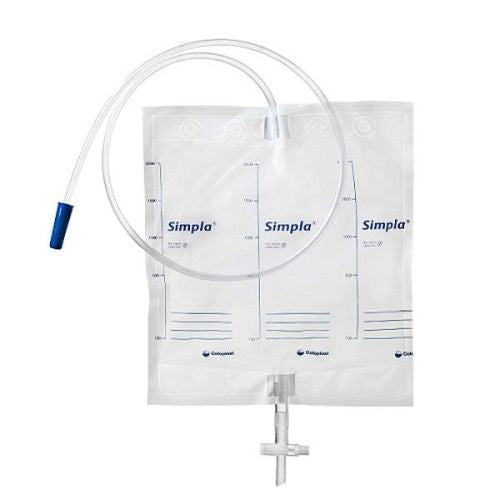 Simpla Simpla S4 Urine Drainage Bag With Tap Sample Port 120cm - PK/10 Healthcare  
