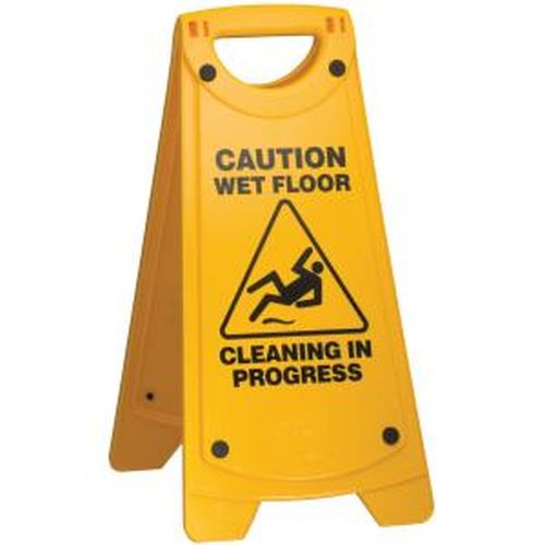 ED Oates Oates A/Frame Cleaning in Progress / Caution Wet Floor Sign - Each Safety & PPE  