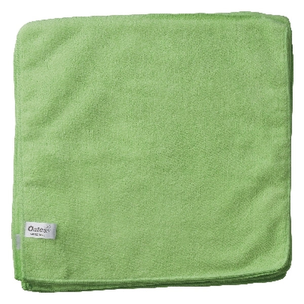 Oates Oates Value Microfibre Cloth Green - PK/10 Cleaning & Washroom Supplies  