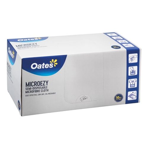 Oates Oates Microezy Semi Disposable Microfibre Cloth - PK/50 Cleaning & Washroom Supplies  
