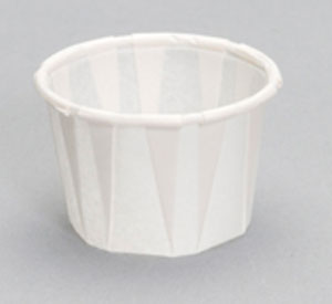 Sustain Sustain Paper Portion Cup Pleated White 15ml - CT/5000 Disposable Food Packaging  