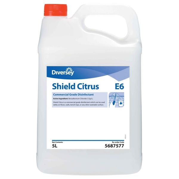 Diversey Diversey Shield Cleaner Disinfect Citrus 2 x5L - CT/2 Cleaning & Washroom Supplies  