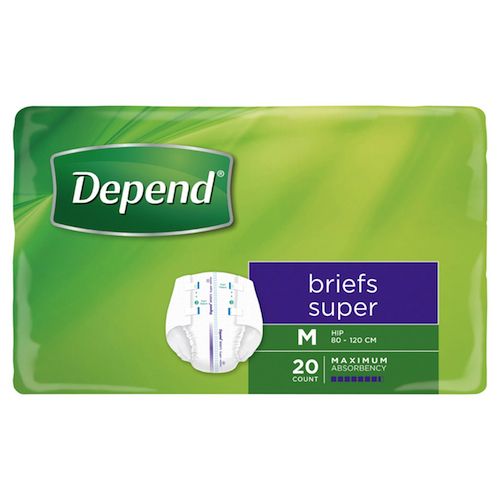 Depend Depend Brief Super - CT/60 Pads, Diapers And Protectors M Carton of 60