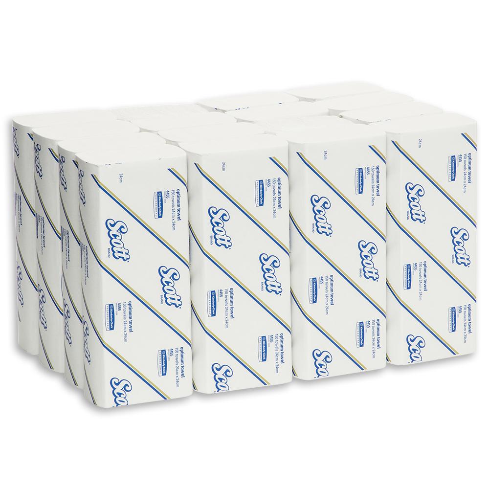 Kimberly-Clark Scott Towel Optimum 150 sheets/pack 24x24cm - CT/16 Bathroom Supplies Carton of 16 