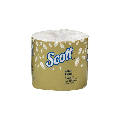 Scott Kimberly-Clark Scott Toilet Tissue Roll 1 Ply 1000 Sheets - CT/48 Cleaning & Washroom Supplies  
