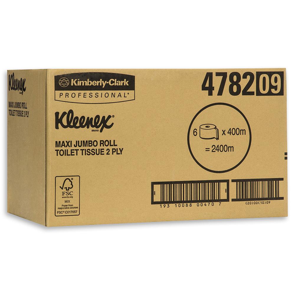 Kimberly-Clark Kleenex Toilet Paper Tissue 2ply Jumbo Roll 400m - CT/6 Bathroom Supplies  