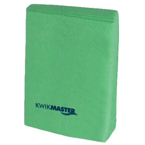 Kwikmaster Kwikmaster Versatile Cleaning Cloth Heavy Duty - CT/100 Cleaning Supplies 40x38cm Green