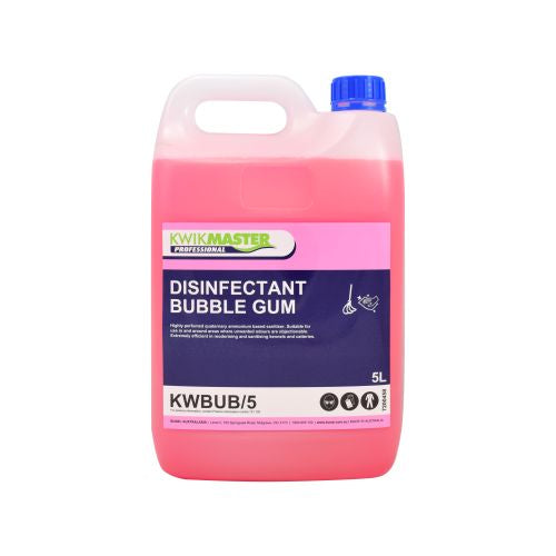 Kwikmaster Professional Kwikmaster Professional Disinfectant Bubble Gum 5L - Each Cleaning & Washroom Supplies  