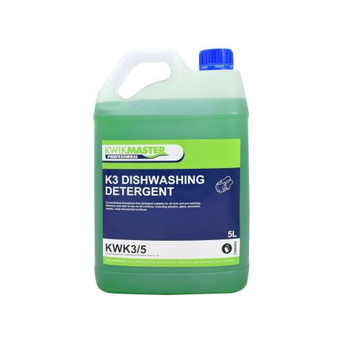 Kwikmaster Professional Kwikmaster K3 Dishwashing Detergent 5L - Each Cleaning & Washroom Supplies  