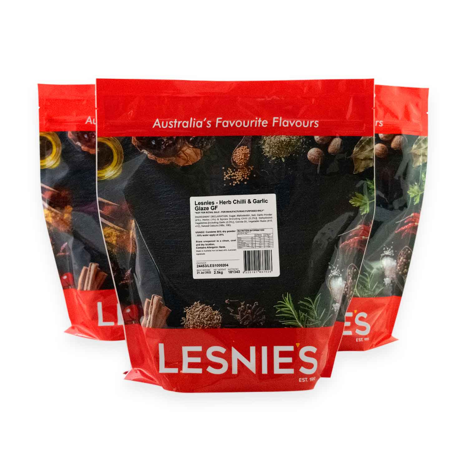 Lesnies Lesnies Herb Chilli & Garlic Glaze 2.5kg Food Ingredients  