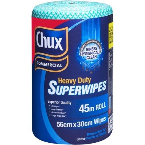Clorox Clorox Chux Superwipes Heavy Duty Roll Green 45m - CT/6 cleaning & washroom supplies  
