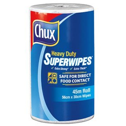 Clorox Australia Clorox Chux Superwipes Heavy Duty Roll White 45m - CT/6 Cleaning & Washroom Supplies  