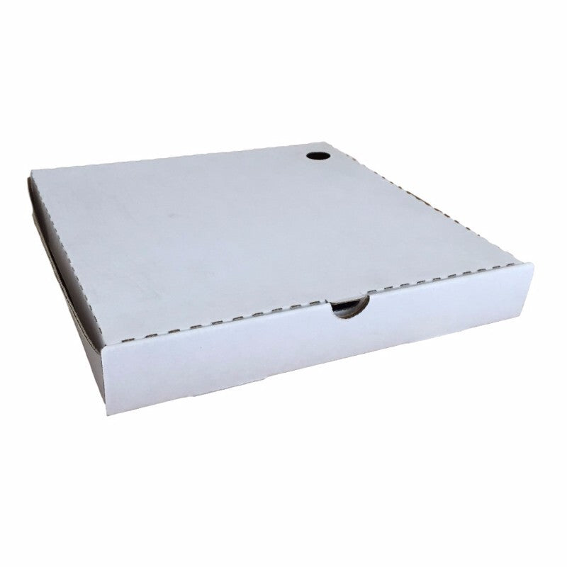 Firstpack Firstpack Pizza Box White Plain 9Inch - PK/100 Disposable Food Packaging  