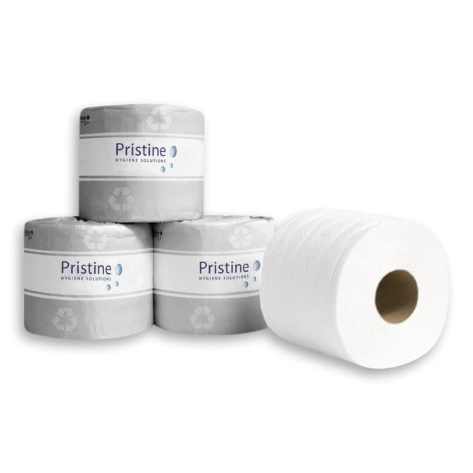 Pristine Pristine Recycled Toilet Paper Roll 2ply 400 Sheets - CT/48 Bathroom Supplies  