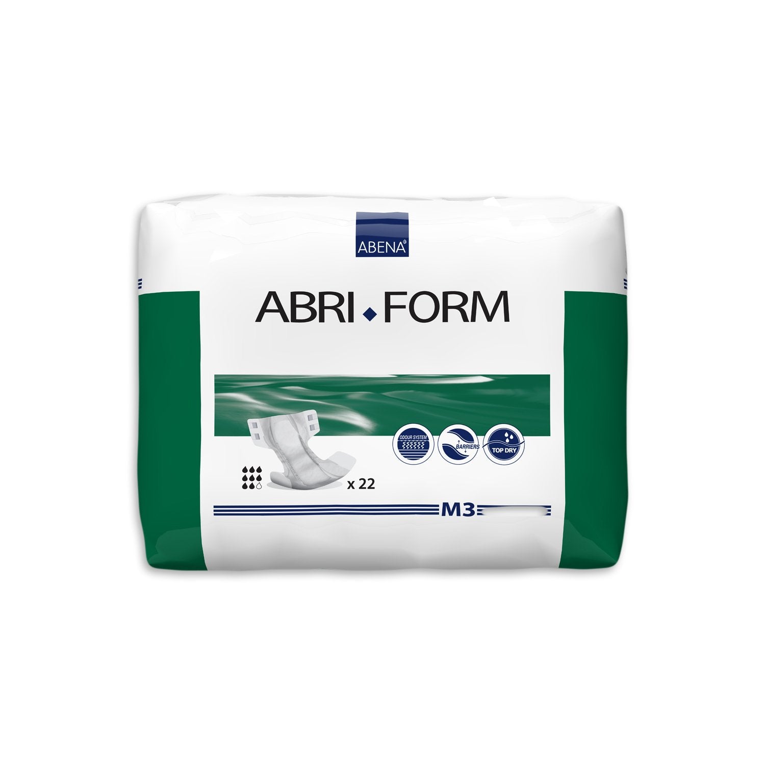 Abena Abri-Form Comfort M3 Blue 2900ml 70-110cm - CT/88 Pads, Diapers And Protectors Carton of 88 