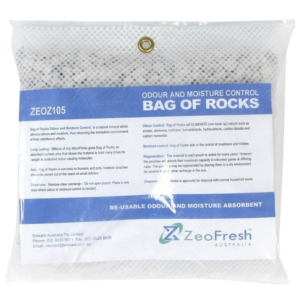 ZeoMed Enware ZeoMed Bag Of Rocks Deodorizer 1kg - Each Cleaning & Washroom Supplies  